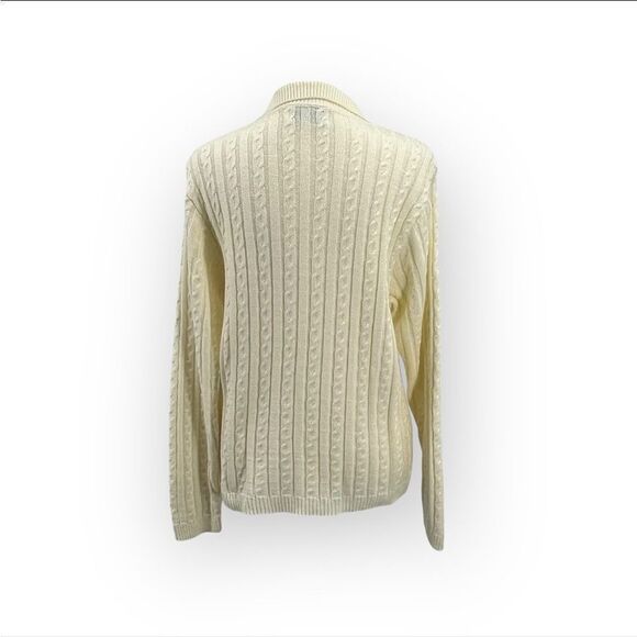 Vintage 90’s Alfred Dunner Cable Knit Sweater in Cream Women’s Size PM - Picture 5 of 9